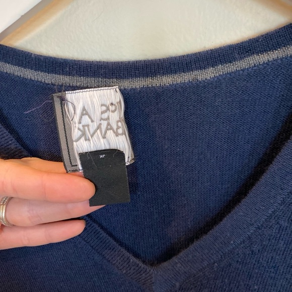 Jos A Bank Traveler 100% Merino Wool Sweater Vest Blue Mens Large - Picture 4 of 5